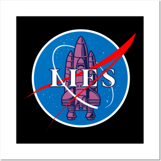 NASA LIES - Logo Tribute Design Posters and Art